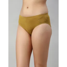 Enamor Women Pack of 3 Mid Waist Full Coverage Cotton Antimicrobial Briefs-CR17 image 3