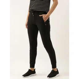 Enamor Women Slim-Fit Antimicrobial Mid-Rise Cotton Terry Joggers-picture-26