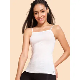 Enamor Women White Solid Camisole-image-43