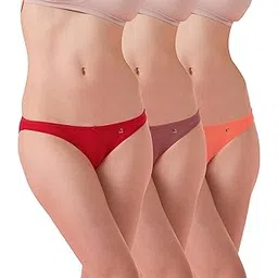 enamor Women's Cotton Blend Classic Solid Briefs (Pack of 3) (CB17_Multicolorsolid-picture-14