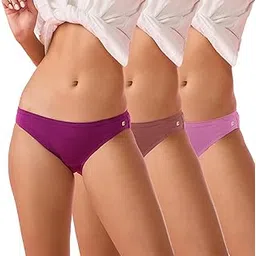 enamor Women's Cotton Classic Solid Bikini Style Underwear-picture-32