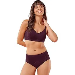enamor Women's Cotton Polyester Modern Solid Briefs (Pack of 1) (IP12_Grape Wine-picture-38