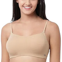 enamor Women's Everyday Cotton Cami Bra - Medium Support, Non-Padded, Non-Wired, Full Coverage, Detachable Slim Straps with Back Keyhole for Extra Stretch-picture-15