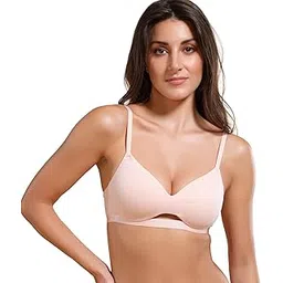 enamor Women's Everyday Cotton T-Shirt Bra - Padded, Non-Wired, Medium Coverage, Cloud-Soft Invisible Neckline-picture-18
