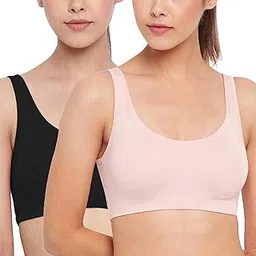 enamor Women's Full Cup Non Padded Non Wired Bra (Pack of 2) (SB06_Pearl/Black_Small)-picture-10