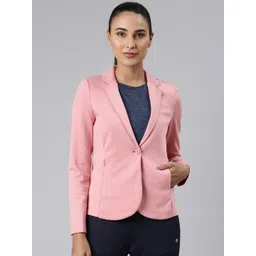 Women Solid Single Breasted Casual Blazer-image-32