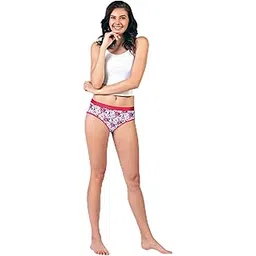 enamor Women's Cotton Blend Modern Classic Solid Hipster Panties image 1