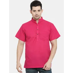 Enchanted Drapes Band Collar Pure Cotton Straight Kurta-picture-25