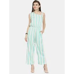 Enchanted Drapes Blue & White Striped Basic Jumpsuit-picture-27