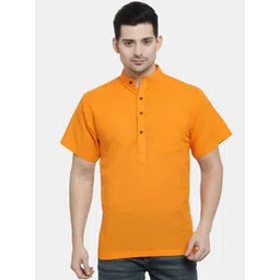 Enchanted Drapes Mandarin Collar Pure Cotton Kurta-picture-11