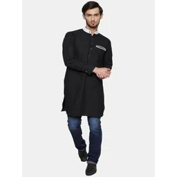 Enchanted Drapes Mandarin Collar Pure Cotton Kurta-picture-12