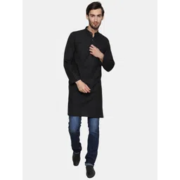 Enchanted Drapes Mandarin Collar Pure Cotton Kurta-picture-23