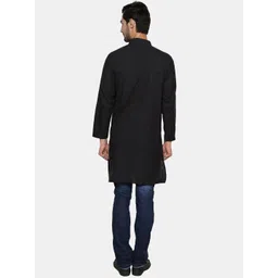 Enchanted Drapes Mandarin Collar Pure Cotton Kurta image 4