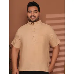 Enchanted Drapes Men Plus Size Solid Daily Cotton Straight Kurta-picture-37