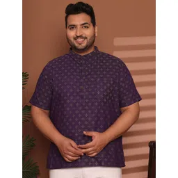 Enchanted Drapes Men Striped Thread Work Kurta-picture-26