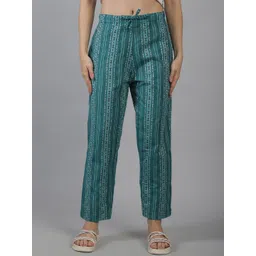 Enchanted Drapes Women Geometric Striped Mid-Rise Cotton Culottes Trouser-picture-25