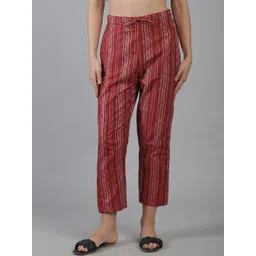 Enchanted Drapes Women Striped Pure Cotton Cropped Trouser-picture-19