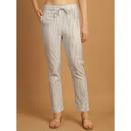 Enchanted Drapes Women Striped Pure Cotton Trouser-picture-23