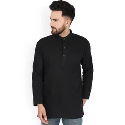 Enciger Cotton Mandarin Collar Straight Kurta-picture-34