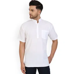 Enciger Mandarin Collar Cotton Straight Short Kurta-picture-31
