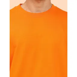 Enciger Men Solid Oversized Cotton T-shirt image 3