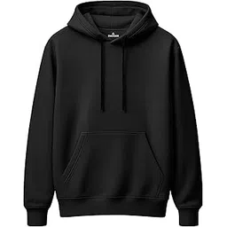 enciger Men’s Solid Hoodie | 100% Cotton Fleece Warm Sweatshirt with Kangaroo Pocket & Adjustable Hood | Regular Fit Winter Wear for Men-picture-25