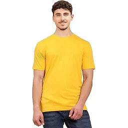 Men's Regular Fit Plain T-Shirt | Soft Cotton Crew Neck Casual T-Shirt for Men | Half Sleeve Solid Tee-image-16