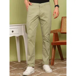 encore by INVICTUS Men Slim Fit Mid-Rise Cotton Trousers-picture-32