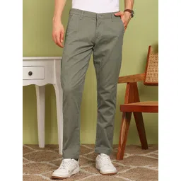 encore by INVICTUS Men Slim Fit Pure Cotton Trousers-picture-37