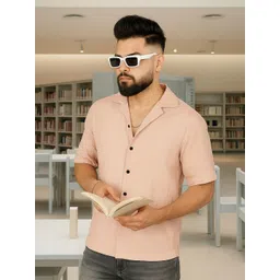 encore by INVICTUS Men Solid Cuban Collar Casual Shirt-picture-32