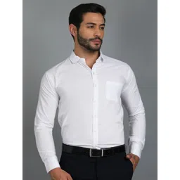 encore by INVICTUS Men Standard Slim Fit Solid Spread Collar Cotton Formal Shirt-picture-17