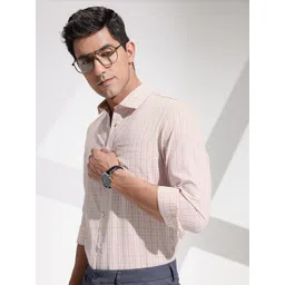 encore by INVICTUS Micro Checks Opaque Formal Shirt-picture-14