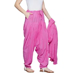 end fashion Pure Cotton Solid Women ["Pink"] Salwar-picture-14