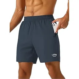 ENDEAVOUR WEAR Men's Quick Dry Lightweight Sports Shorts Zipper Pockets-picture-17