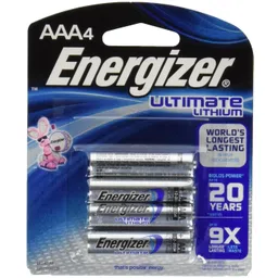 energizer L92 ULTIMATE LITHIUM 4 AAA ON CARD Battery-picture-21
