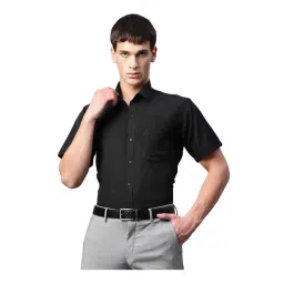 English Navy Black Short Sleeves Shirt-picture-16