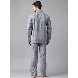 English Navy Grey Regular Fit Checks Lounge Sets image 3