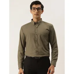 English Navy Olive Slim Fit Shirt-picture-13