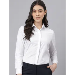 english navy Women Regular Fit Solid Spread Collar Casual Shirt-picture-10