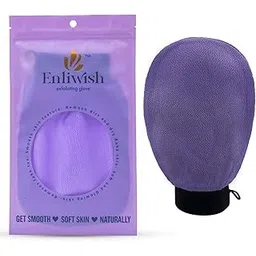 enliwish Exfoliating Glove Mitt - Body Scrub for Bath Shower - Exfoliator Glove Visibly Lift Away Dead Skin - Tan Removal - 100% Viscose Deep Exfoliating Gloves for Soft Skin (Purple)-picture-10