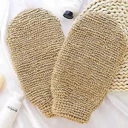 ENLIWISH Natural Exfoliating Hemp Glove Mitt Mitten - Bath Shower Spa Hand Exfoliating Gloves Dead Skin Remover Tan Removal Deep Exfoliating Gloves for Soft Skin (1 Pair)-picture-12