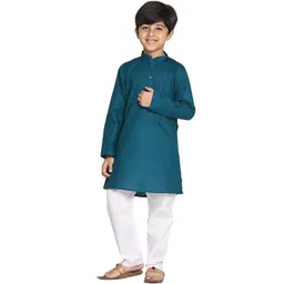 Enmozz Boys Band Collar Straight Kurta-picture-16