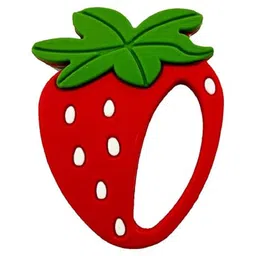 Enorme Silicone Mini Strawberry Shape Teething Soft Sensory Teether For Baby - Red-picture-38