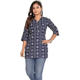 envera Women's Short Rayon Printed Kurta - Elegent & Everyday Comfort-picture-22