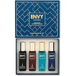 ENVY Gift Set for Men - Oud Luxure, Elegant, Vivid, Embrace - 20ML Each | Long Lasting Luxury Perfume EDP | Perfume Gift Set for Men | Perfume Set for Men Gift Pack | Perfume Gift Set-picture-52