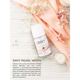 Envy Pink Beauty & Pearl White Long Lasting Roll-on Deodorant Combo - 50ml Each image 4