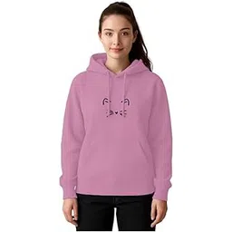 enziko Womens Printed Cotton Full Sleeve Graphics Regular Fit Hooded Sweatshirt | Ribbed Hem, Pockets, Casual Winter Wear |Sweatshirt for Women| (Hoodies) |-picture-11