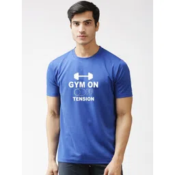 EPPE Men Blue Typography Printed Dry-Fit Sports T-shirt-picture-36