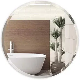 Frameless 12 inch Small Size Designer Bewelled Mirror Home Decor Shaving Makeup Bathroom Mirror-image-9