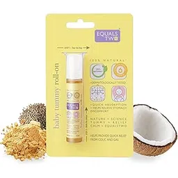 EQUALSTWO Tummy Roll On For Baby, 10ml, 100% Natural Hing Roll On For New Born Babies with Heeng, Ajwain & Virgin Coconut Oil, Colic & Gas Relief, Dermatogically Tested, Pack 1-picture-10